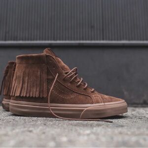Vans  Suede  SK8 Hi Moc Fringe Sneakers